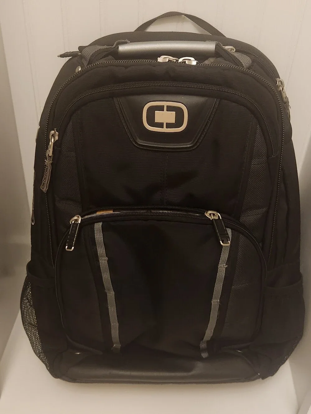 OGIO Black Men's Organizer Backpack with Silver Accents